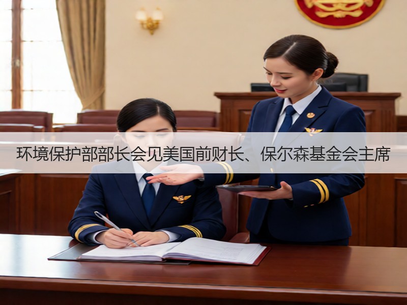 环境保护部部长会见美国前财长、保尔森基金会主席