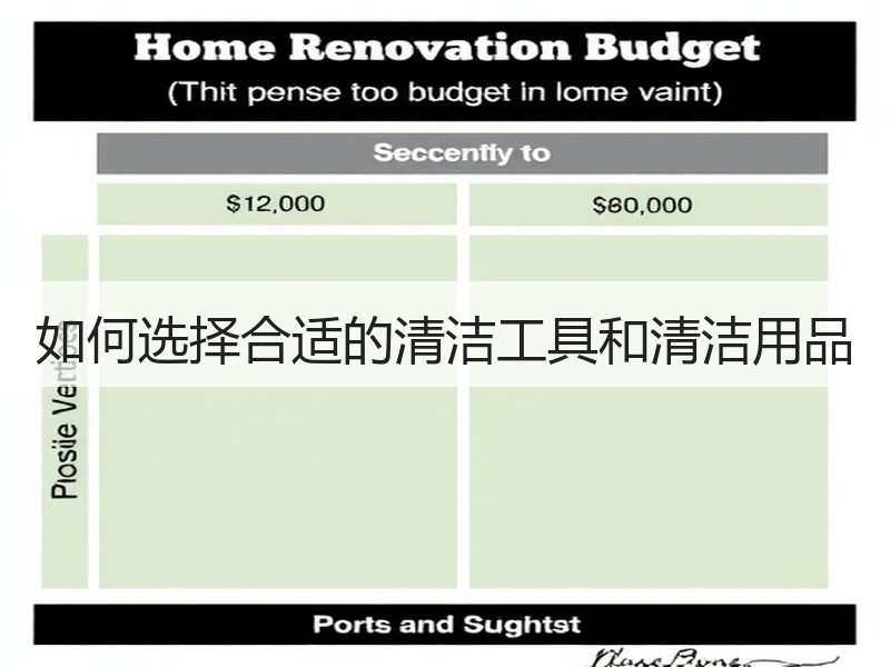如何选择合适的清洁工具和清洁用品